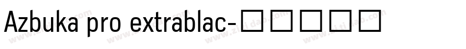 Azbuka pro extrablac字体转换